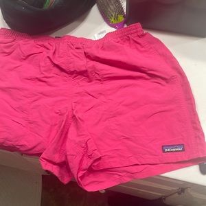 Pink 5 inch Patagonia swim shorts